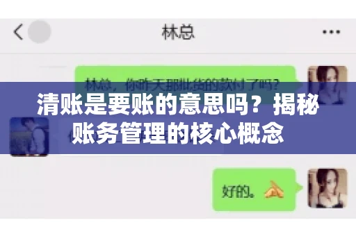 清账是要账的意思吗？揭秘账务管理的核心概念